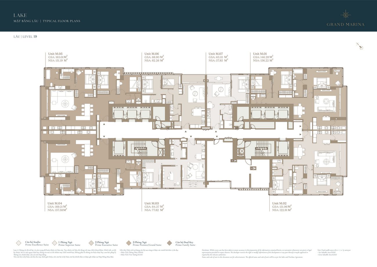 Mặt bằng layout căn hộ Grand Marina Quận 1 68 Mặt bằng Layout căn hộ Grand Marina