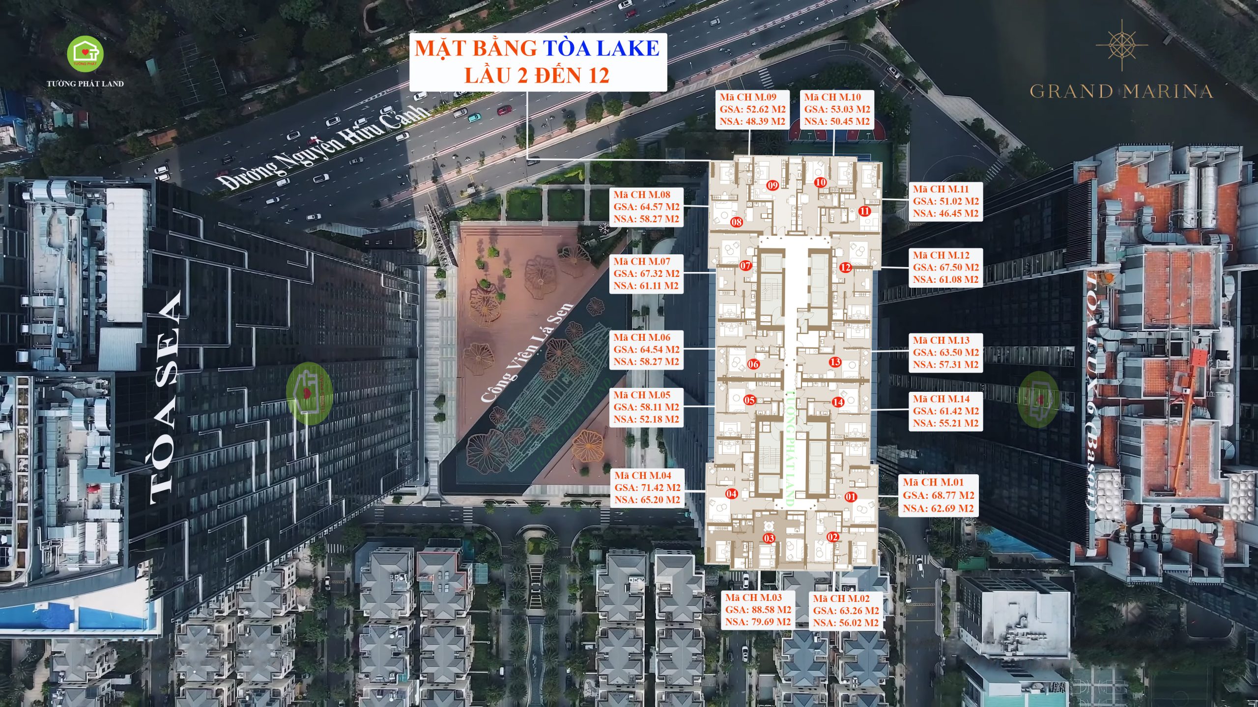 Mặt bằng layout căn hộ Grand Marina Quận 1 64 Lầu 2-12 Tòa Lake. Mặt bằng layout căn hộ Grand Marina Quận 1