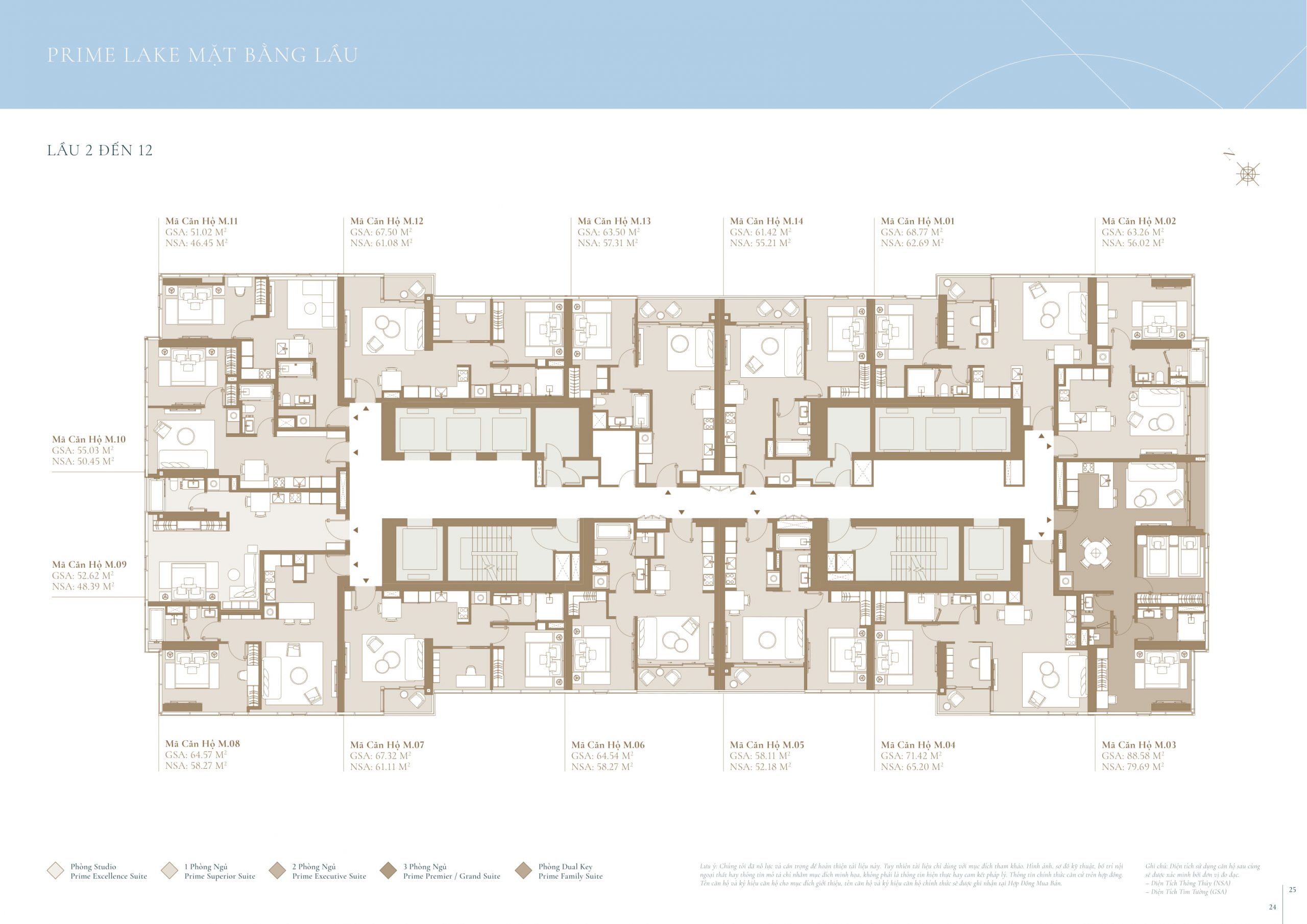 Mặt bằng layout căn hộ Grand Marina Quận 1 65 Tầng 2-12. Mặt bằng Layout căn hộ Grand Marina