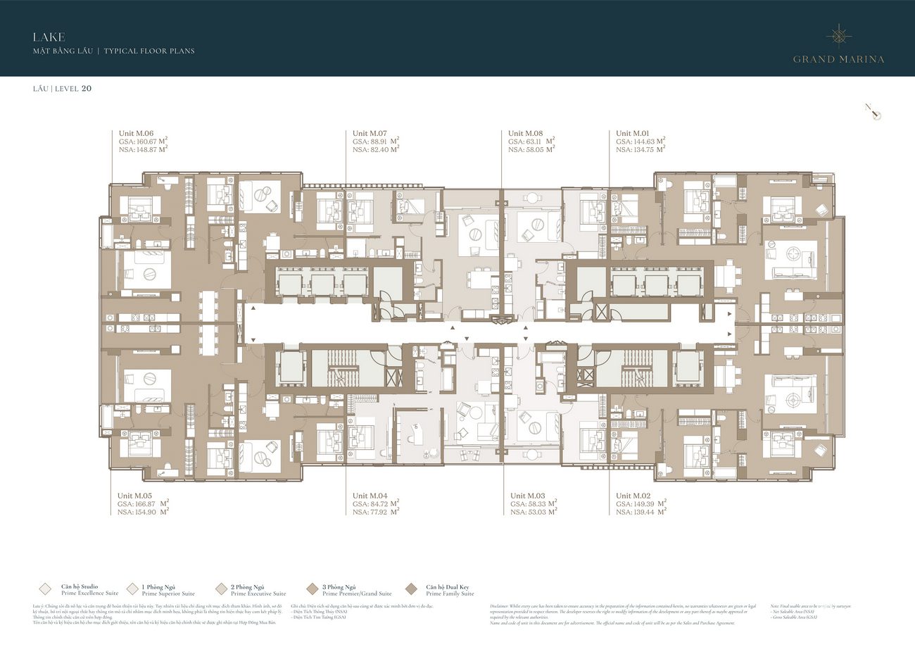 Mặt bằng layout căn hộ Grand Marina Quận 1 69 Lầu 20 tòa Lake. Mặt bằng Layout căn hộ Grand Marina