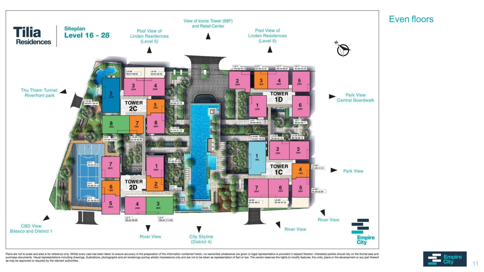 Mat bang tilia empire city 11