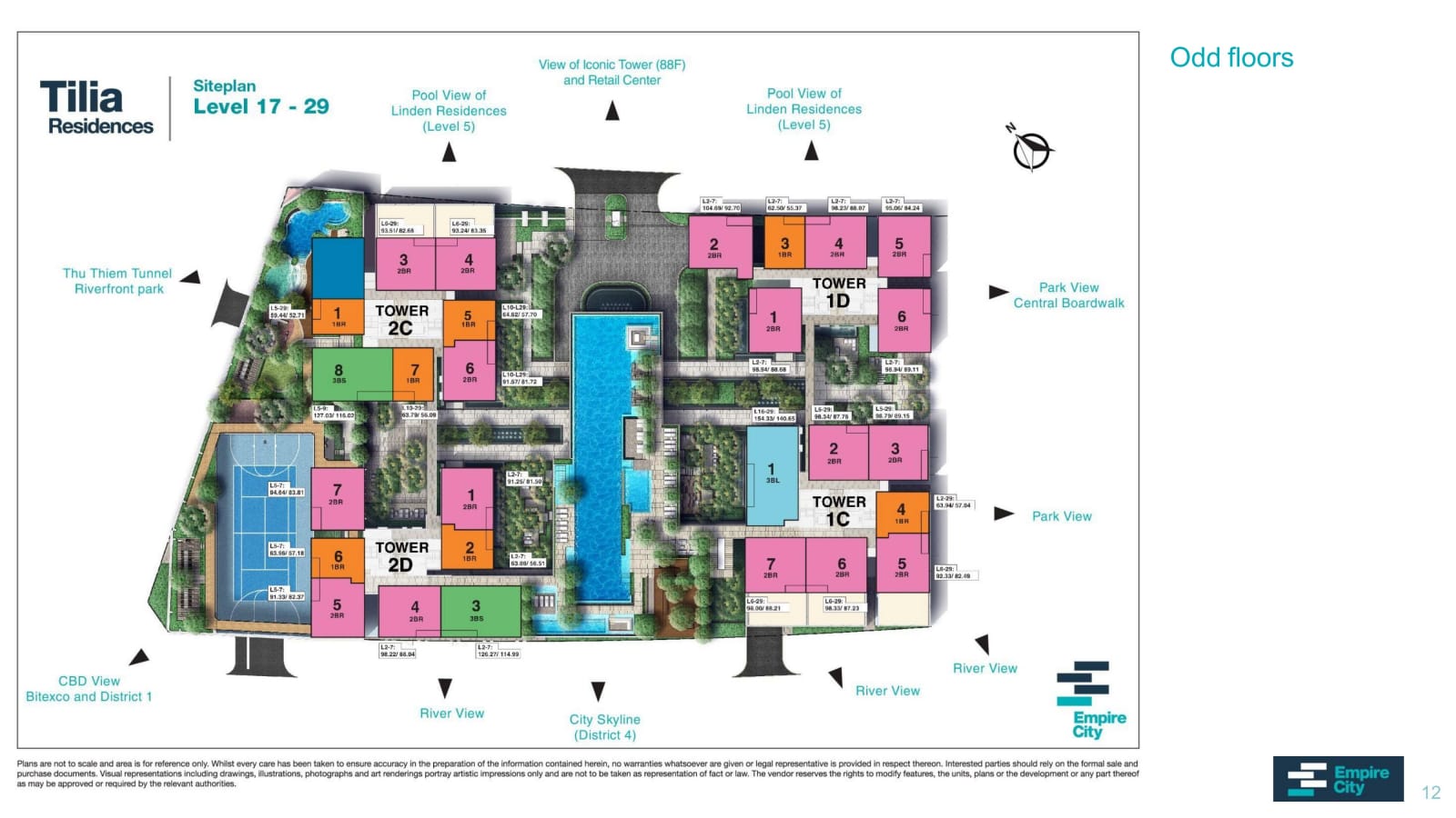 Mat bang tilia empire city 12