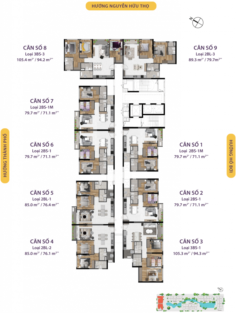 Floor plan tower 1 vn