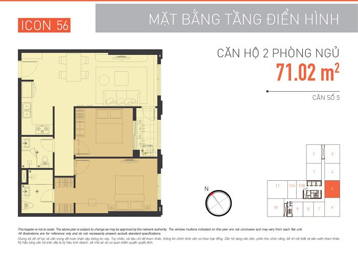 Mặt bằng Căn hộ Icon 56