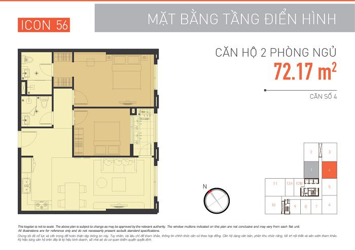 Mặt bằng Căn hộ Icon 56