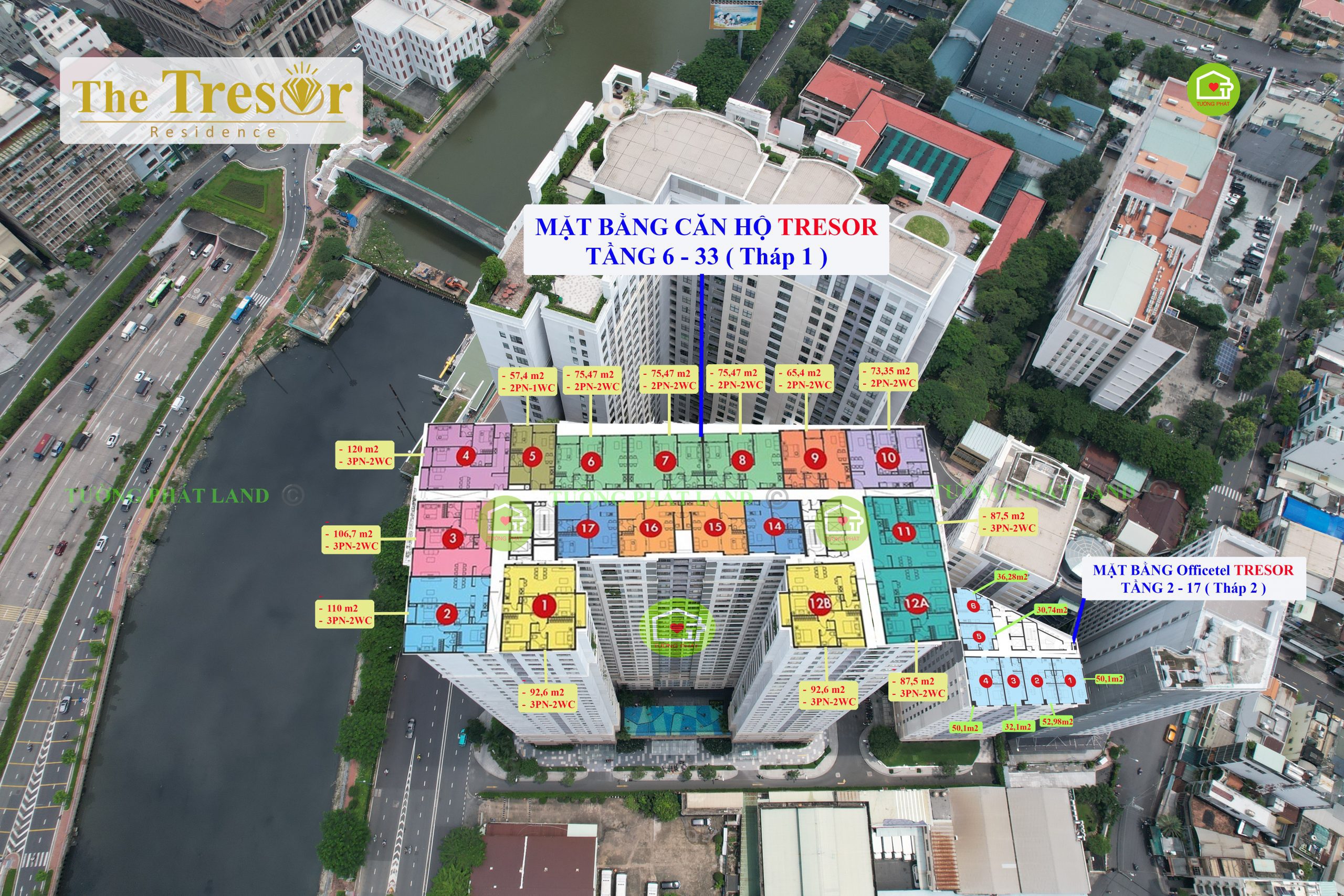 Mặt bằng layout căn hộ Tresor