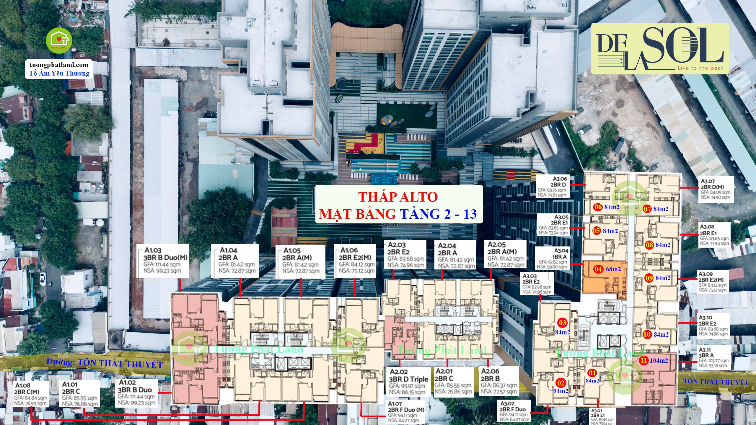 MẶT BẰNG LAYOUT CĂN HỘ DELASOL