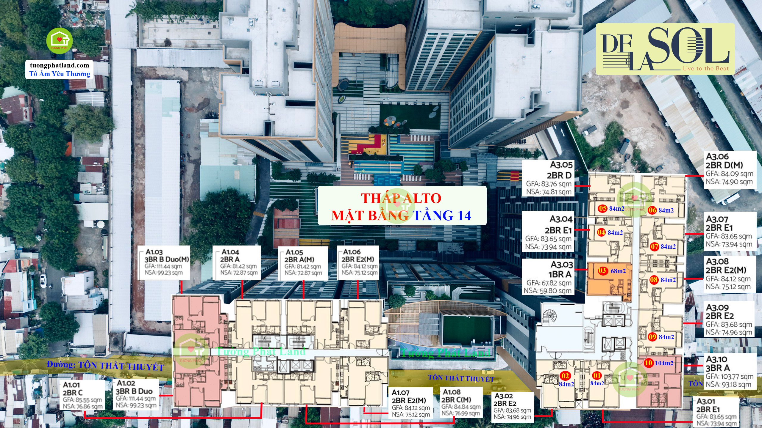 MẶT BẰNG LAYOUT CĂN HỘ DELASOL