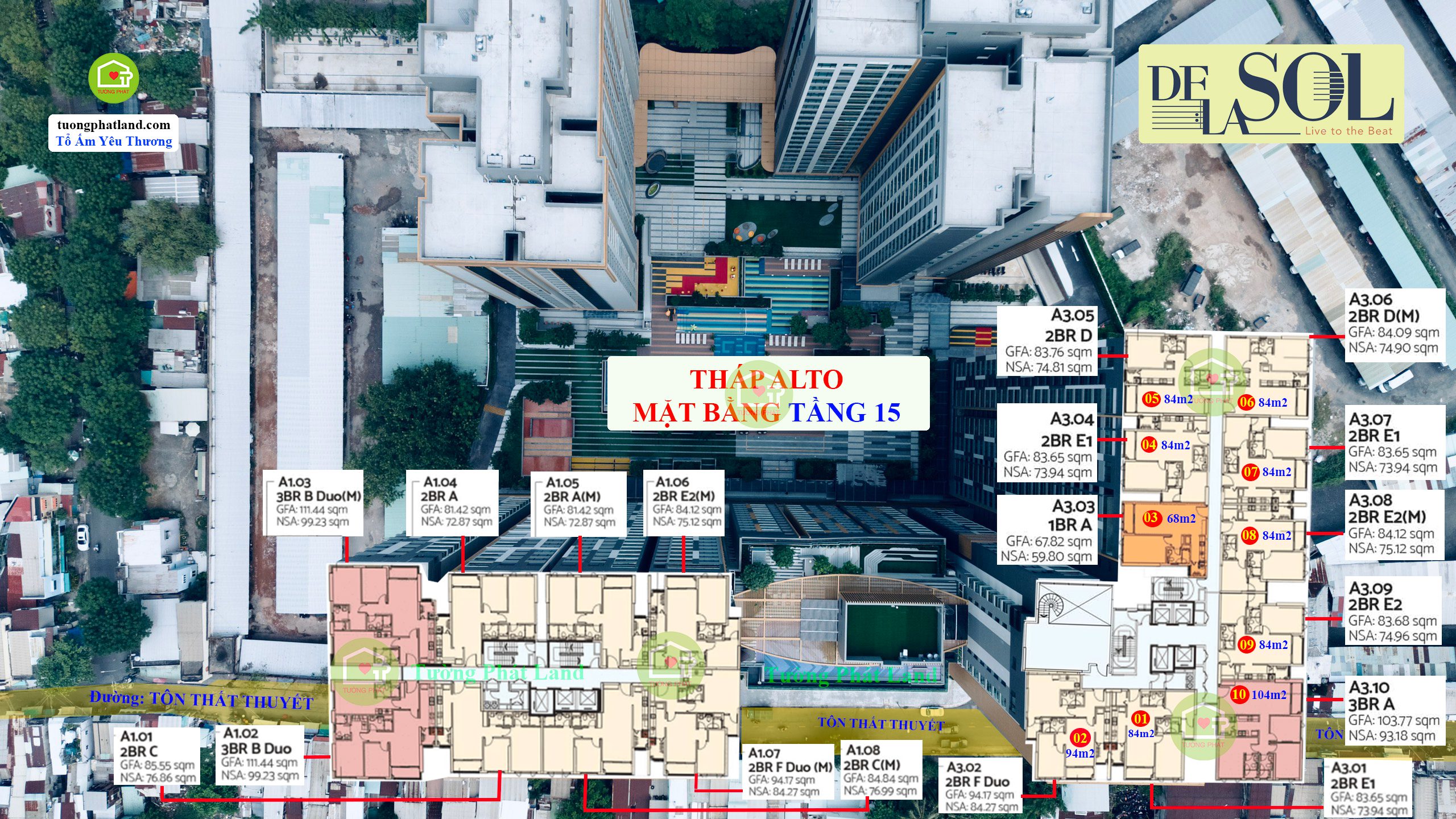 MẶT BẰNG LAYOUT CĂN HỘ DELASOL