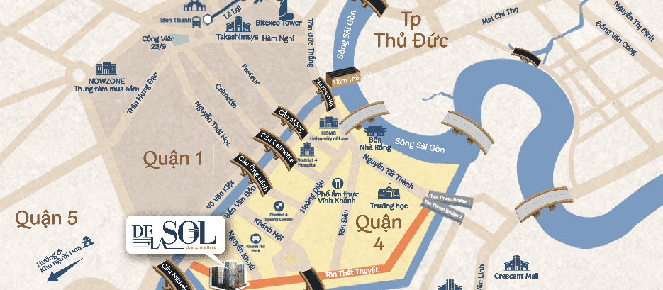 Delasol nắm giữ vị trí chiến lược được ví như “nút thắt vàng” giữa ba khu vực trọng điểm