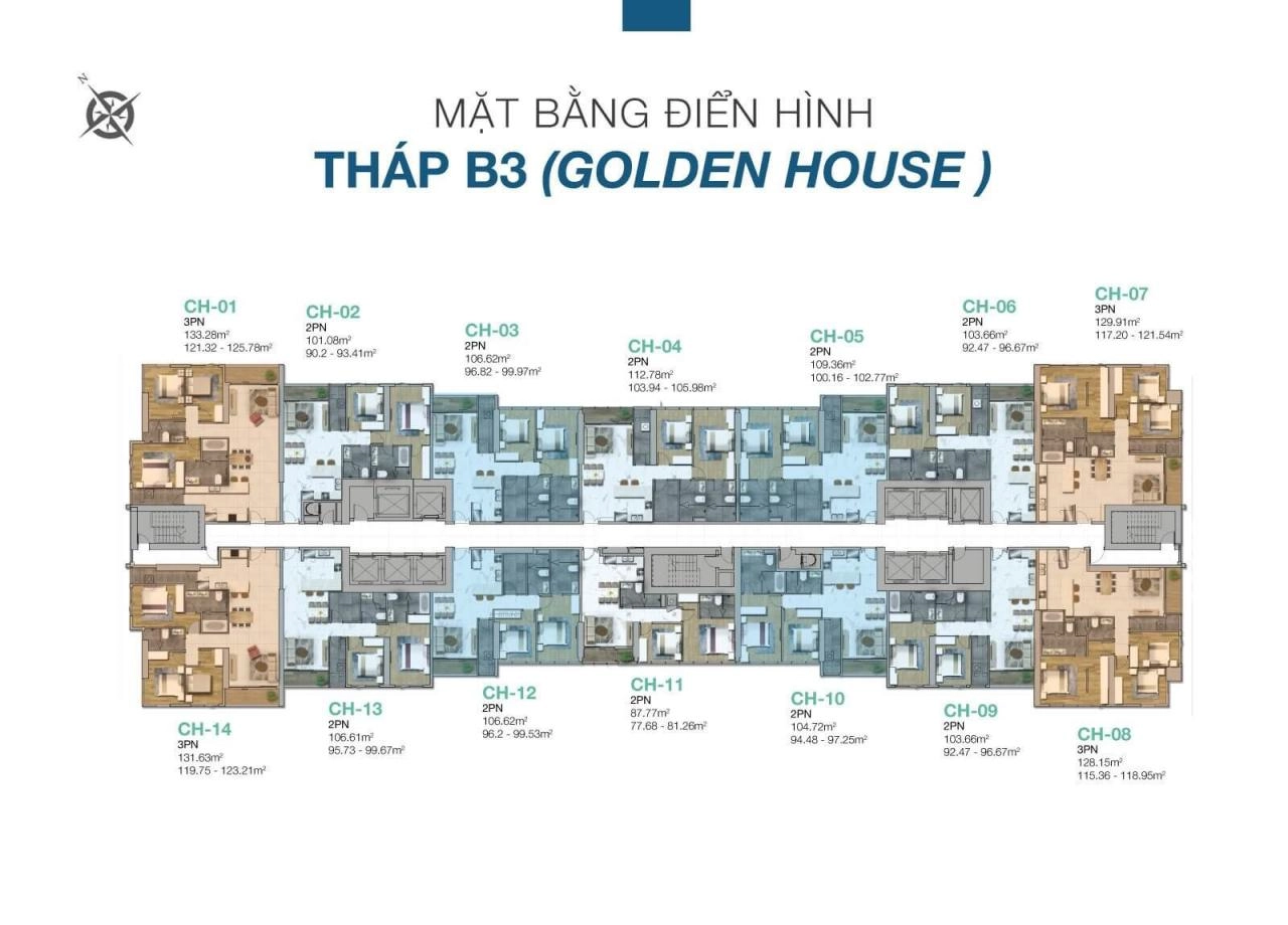 Mặt bằng căn hộ Golden House