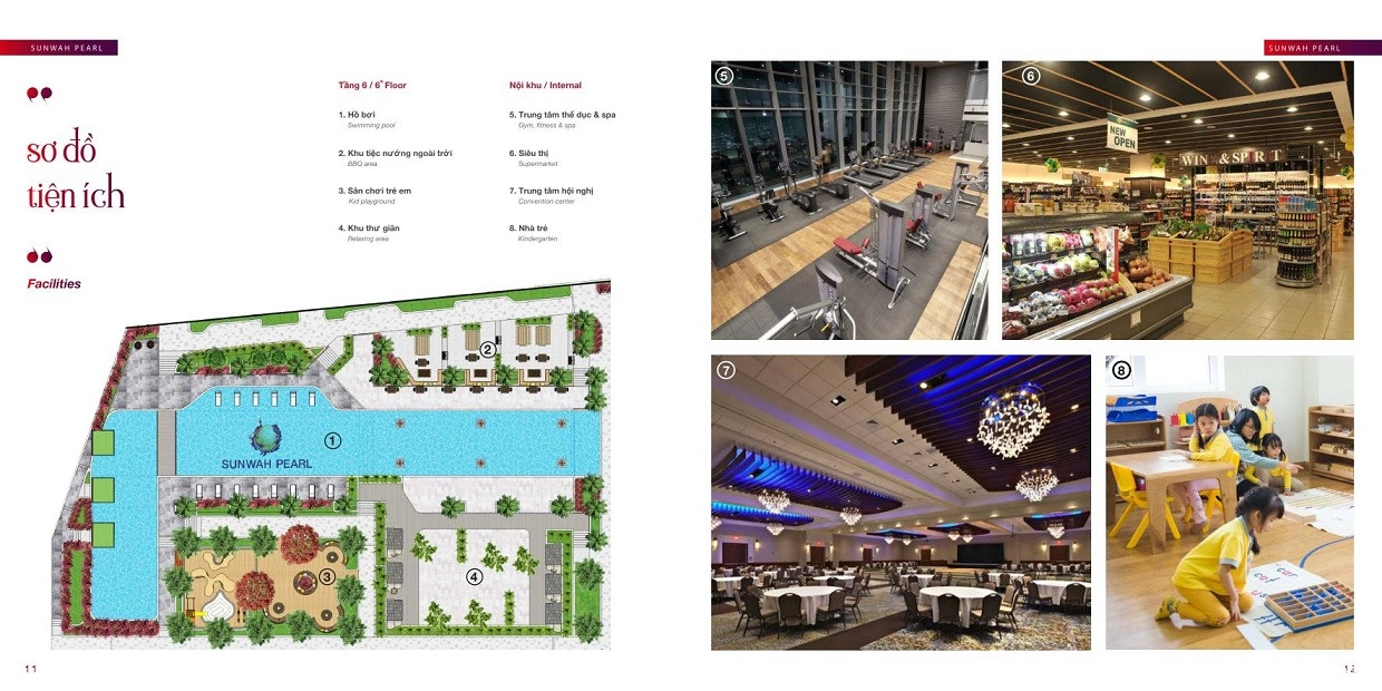 Mặt Bằng Tầng Tiện Ích Sunwah Pearl Bình Thạnh