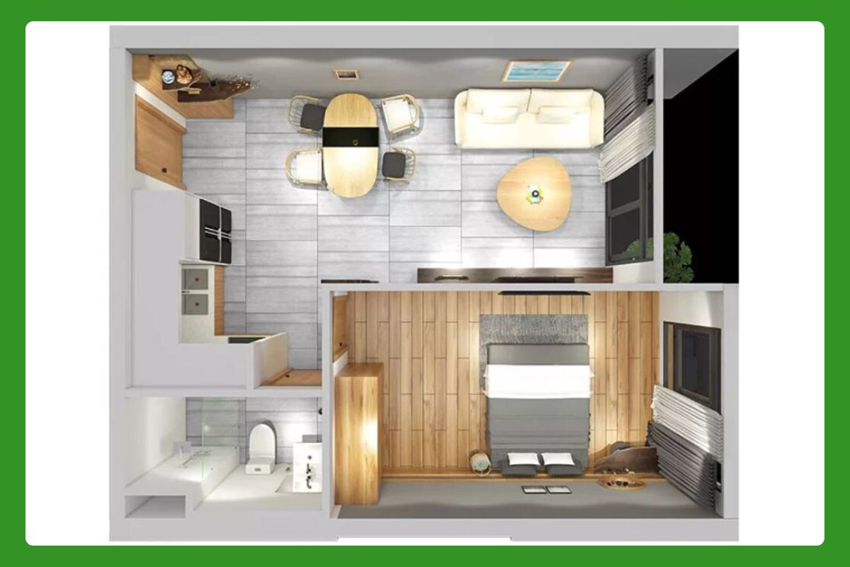 Mặt bằng layout căn hộ Lavida Plus Quận 7 33 Mặt bằng layout căn hộ 1PN