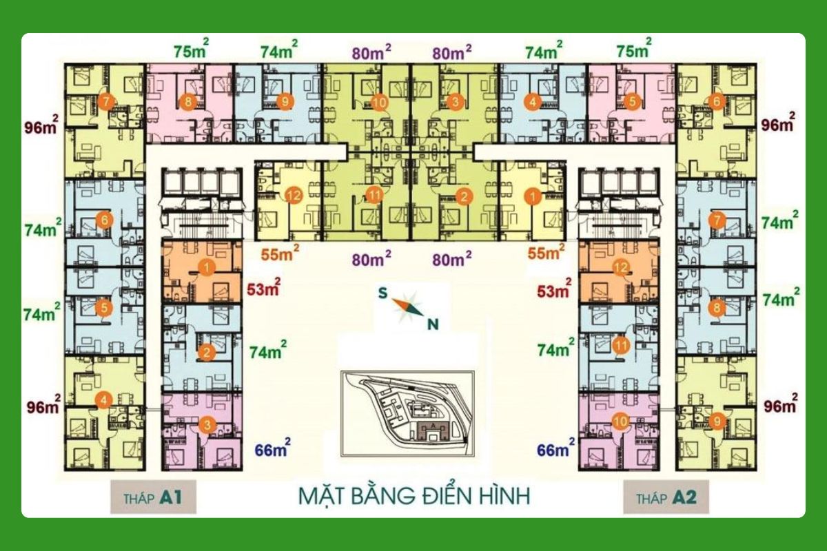 Mặt bằng layout căn hộ Lavida Plus Quận 7 23 Mặt bằng điển hình Tháp A