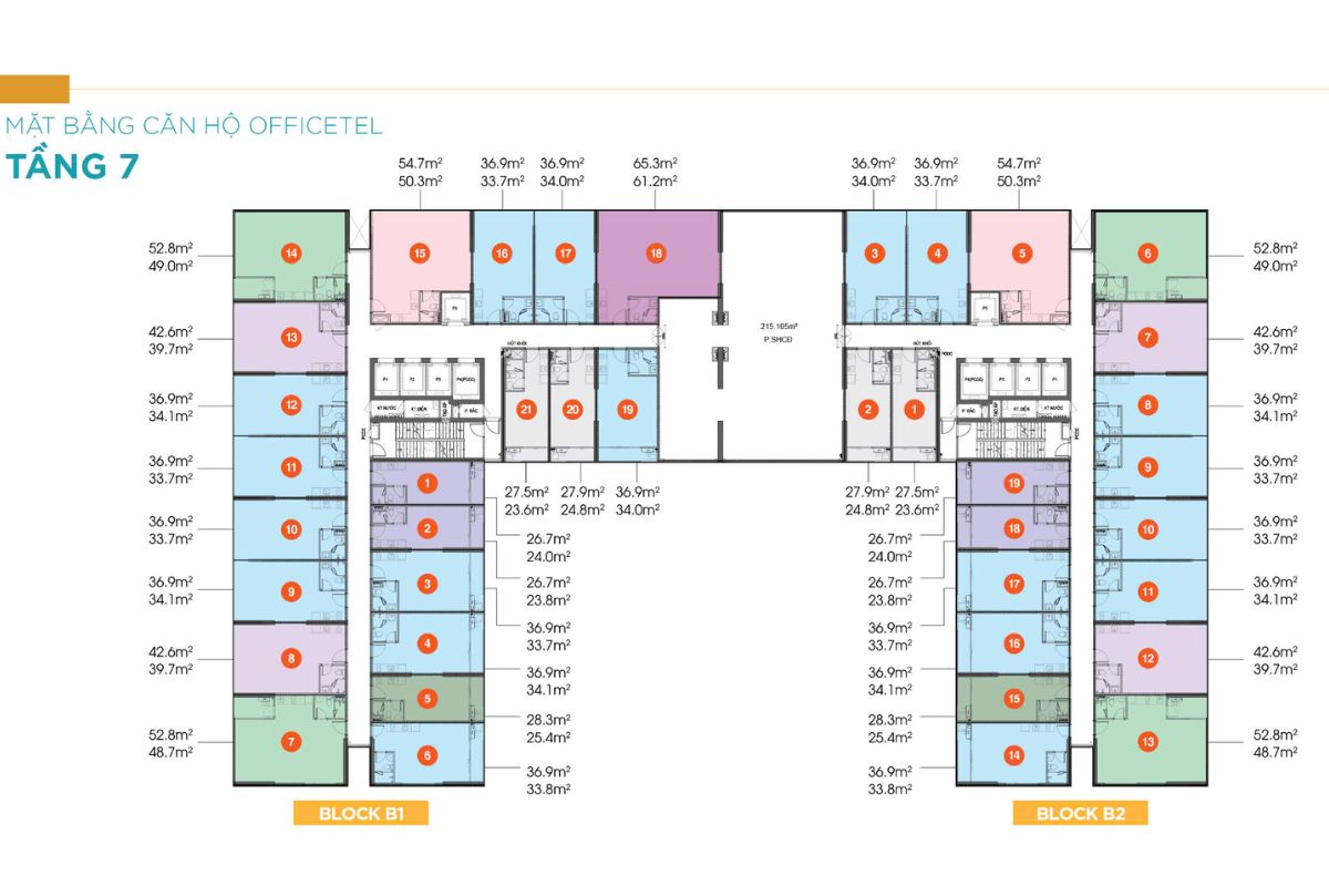 Mặt bằng layout căn hộ Lavida Plus Quận 7 27 Mặt bằng căn hộ tầng 7
