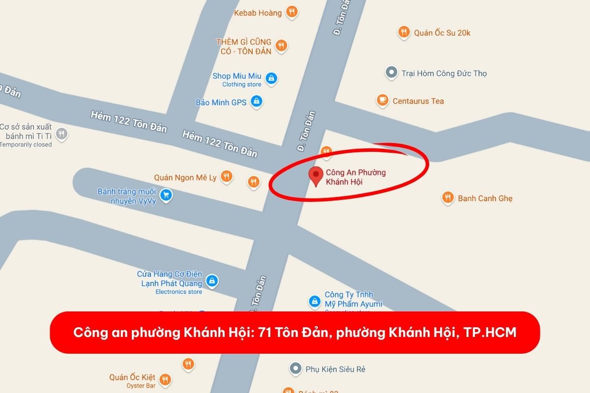 Phường Khánh Hội (Quận 4 cũ) gồm những phường nào? 8 Công an phường Khánh Hội