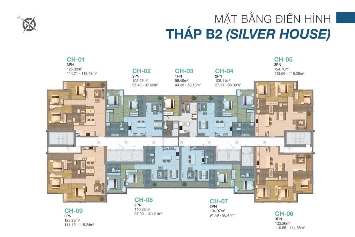 SUNWAH PEARL - Cập nhật giá bán giá thuê 07/2025 13 Mặt bằng tháp B2