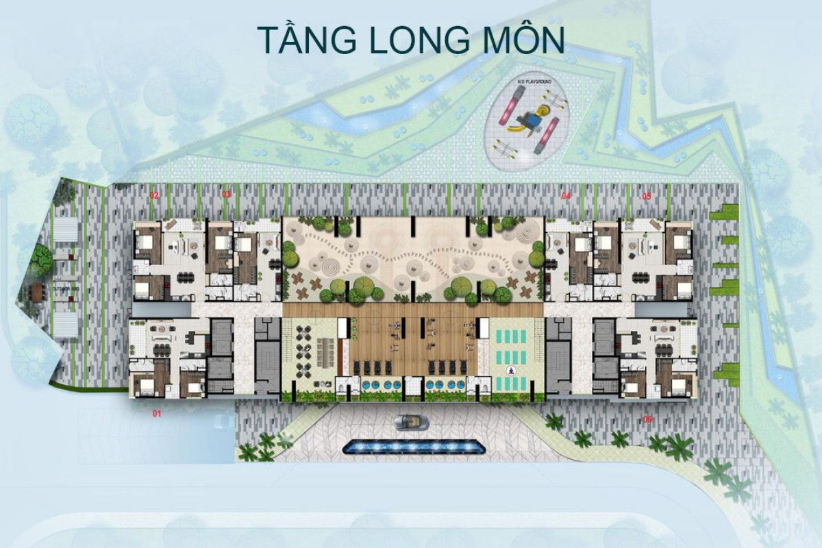 Mặt bằng layout chuẩn Sky 89 An Gia 12 Tầng Long Môn Sky 89