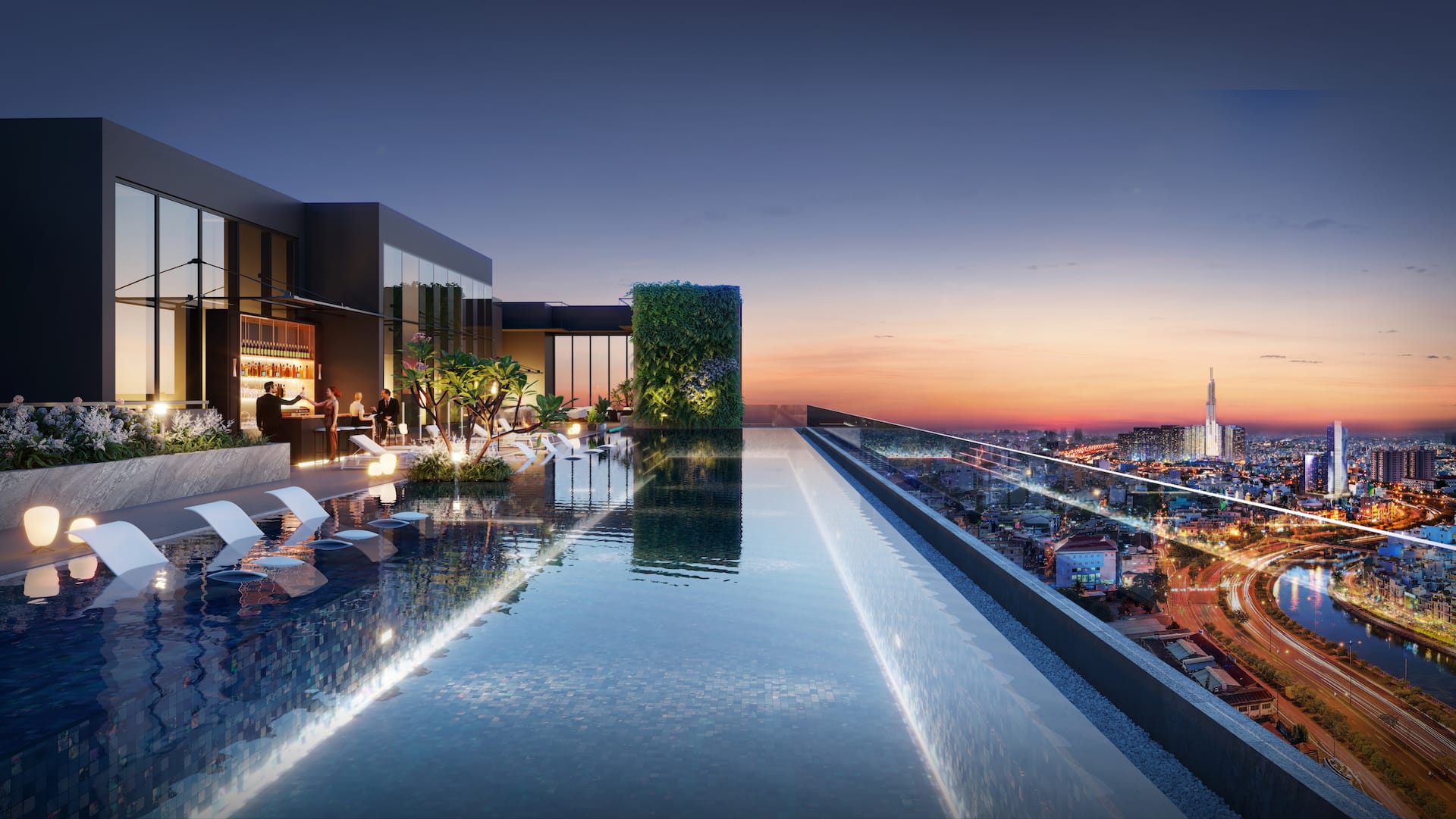 Hồ bơi vô cực view triệu đô