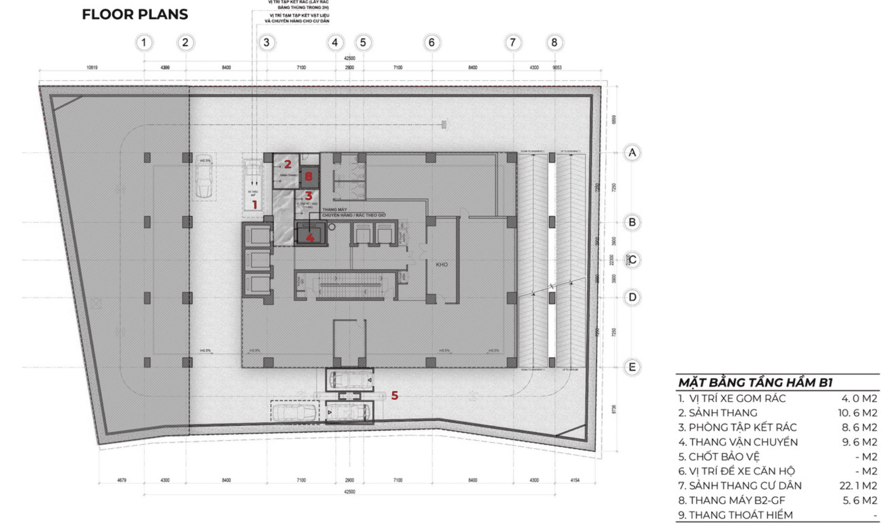 MẶT BẰNG LAYOUT CĂN HỘ KIỀU BY KITA QUẬN 5 34 Mặt bằng tầng hầm B1