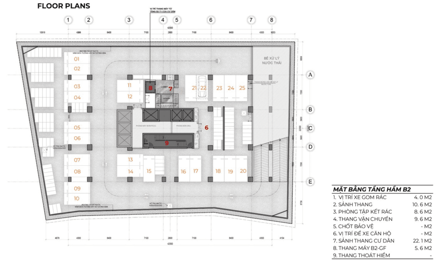 MẶT BẰNG LAYOUT CĂN HỘ KIỀU BY KITA QUẬN 5 35 Mặt bằng tầng hầm B2