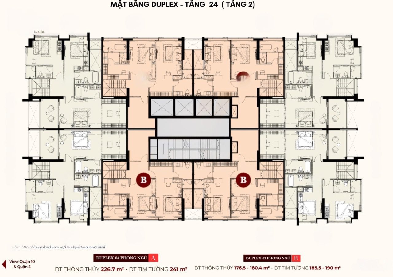 MẶT BẰNG LAYOUT CĂN HỘ KIỀU BY KITA QUẬN 5 40 Mặt bằng 24 Duplex dự án căn hộ chung cư Kiều By Kita Quận 5