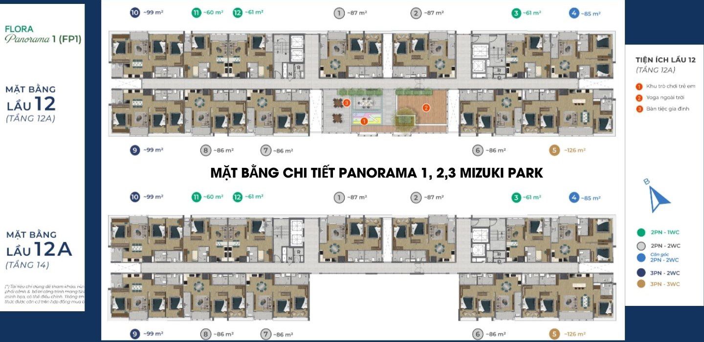NHỮNG THÔNG TIN CẦN BIẾT VỀ DỰ ÁN MIZUKI PARK BÌNH CHÁNH 40 Mặt bằng Flora Panorama dự án căn hộ chung cư Mizuki Park Bình Chánh