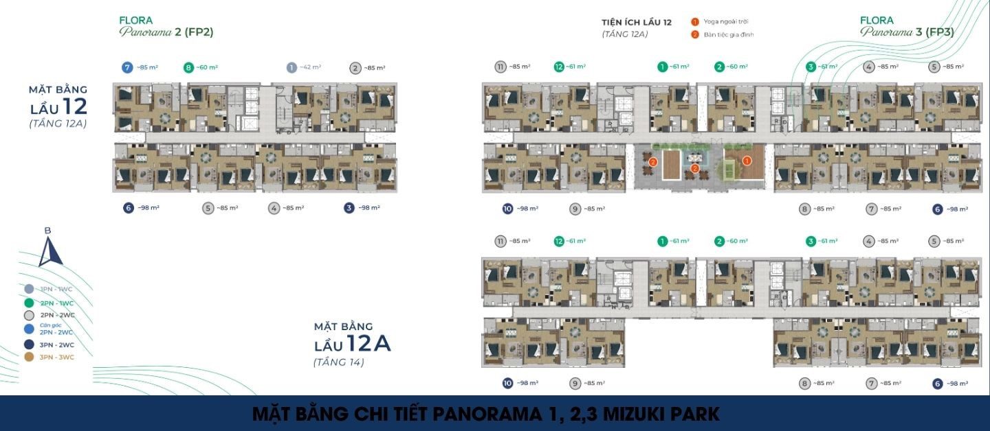 NHỮNG THÔNG TIN CẦN BIẾT VỀ DỰ ÁN MIZUKI PARK BÌNH CHÁNH 42 Mặt bằng Flora Panorama dự án căn hộ chung cư Mizuki Park Bình Chánh