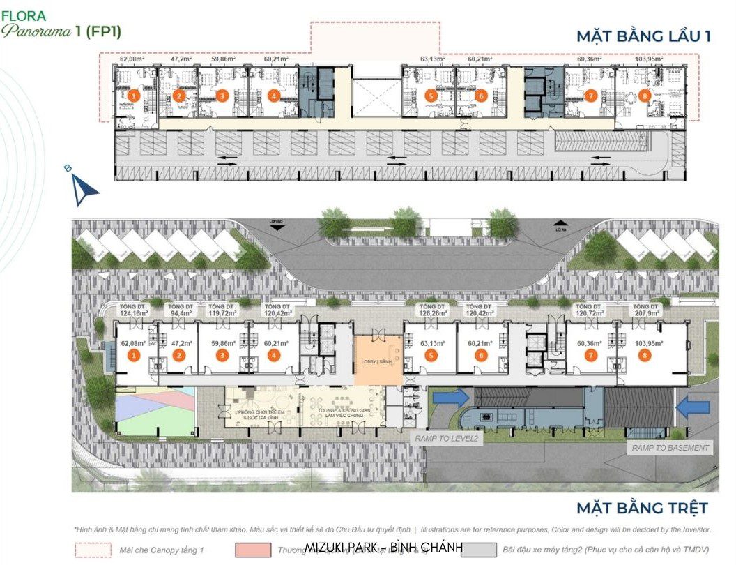 NHỮNG THÔNG TIN CẦN BIẾT VỀ DỰ ÁN MIZUKI PARK BÌNH CHÁNH 38 Mặt bằng shophouse dự án căn hộ chung cư Mizuki Park Bình Chánh