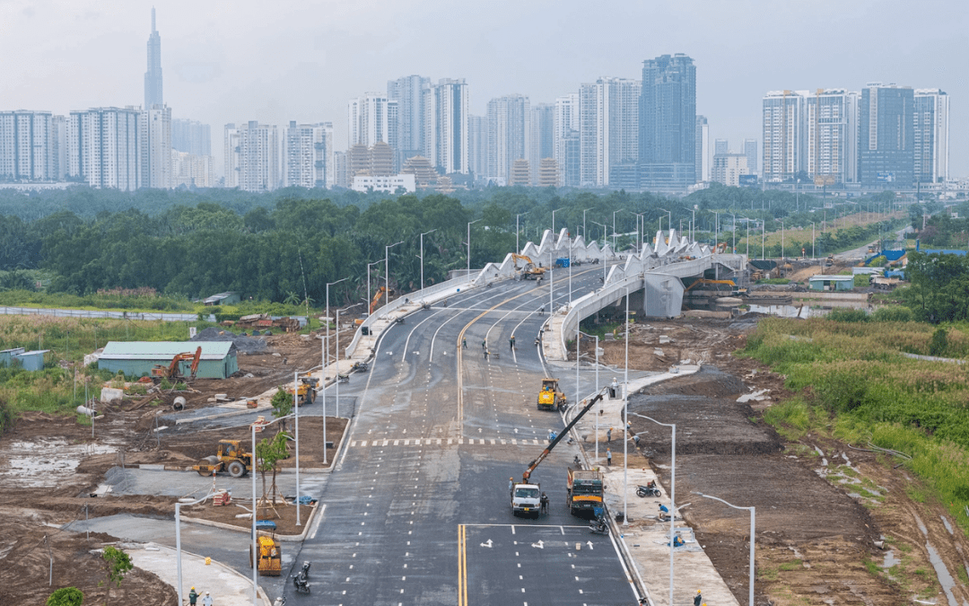 CẬP NHẬT CẦU LIÊN PHƯỜNG VÀ TIẾN ĐỘ DỰ ÁN GLOBAL CITY 40 Tác động của cầu Liên Phường và quy hoạch hạ tầng đến sự phát triển và tiến độ dự án Global City