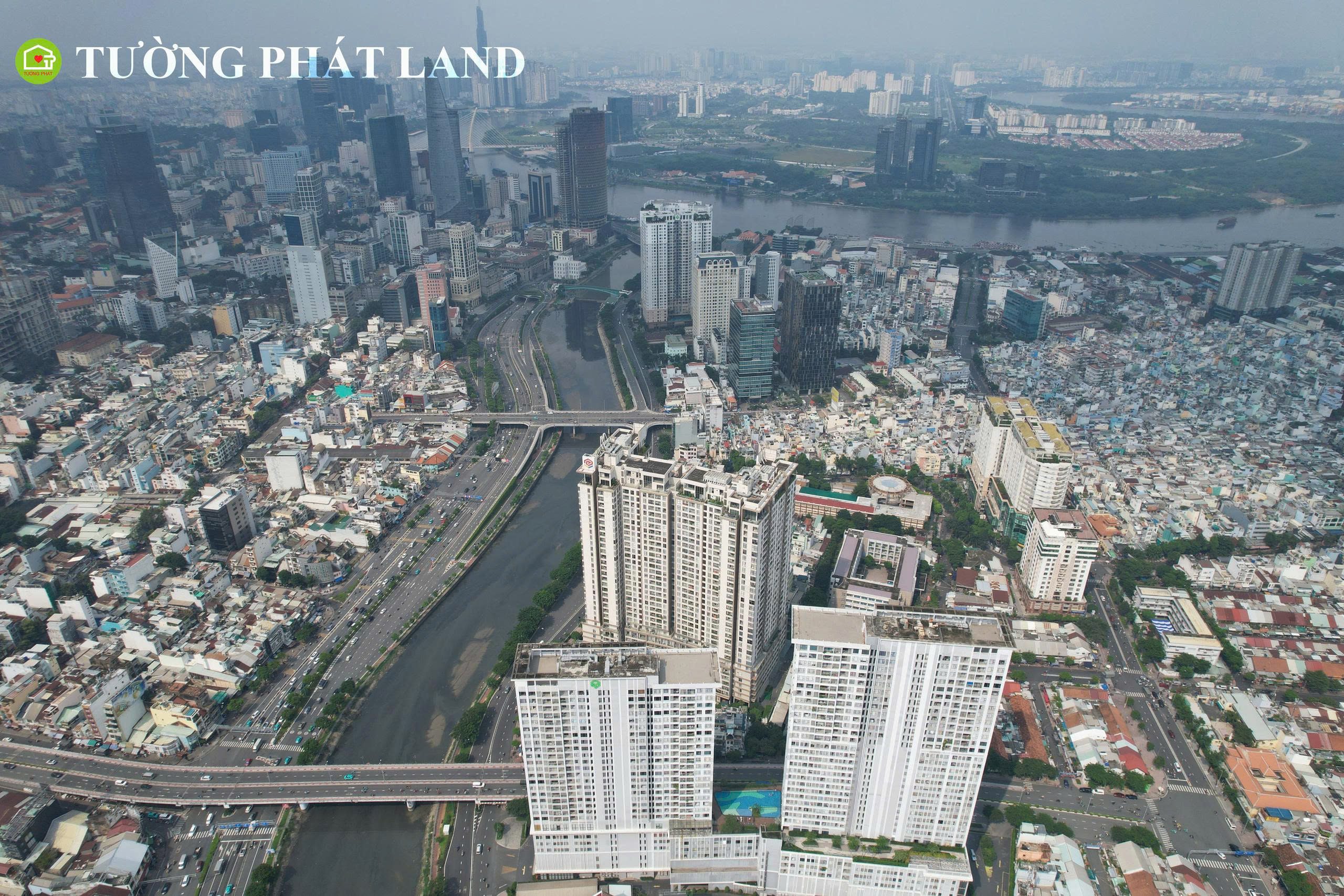 Chung cư Rivergate từ trên cao 