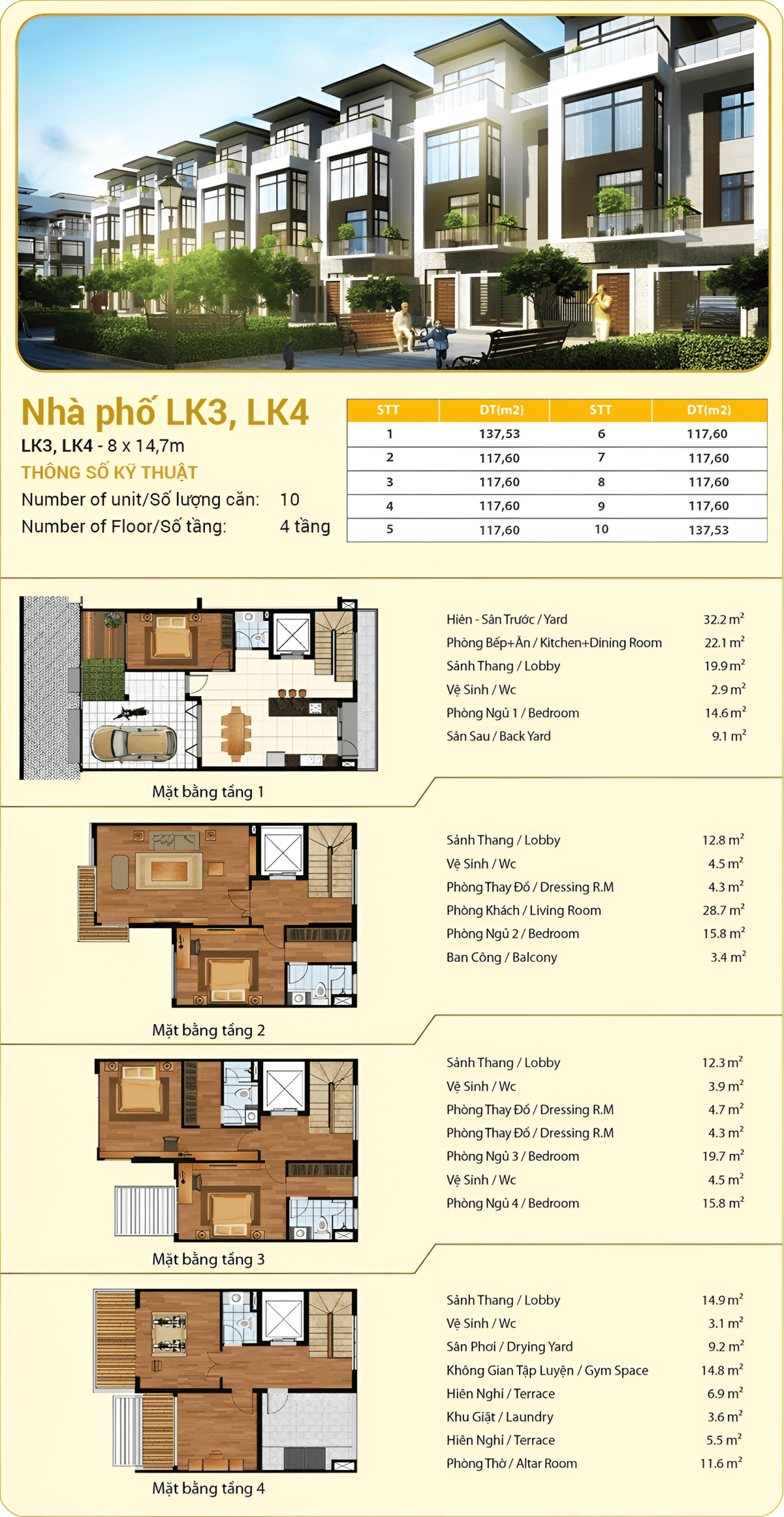 LK3 - LK4 8 x 14,7m